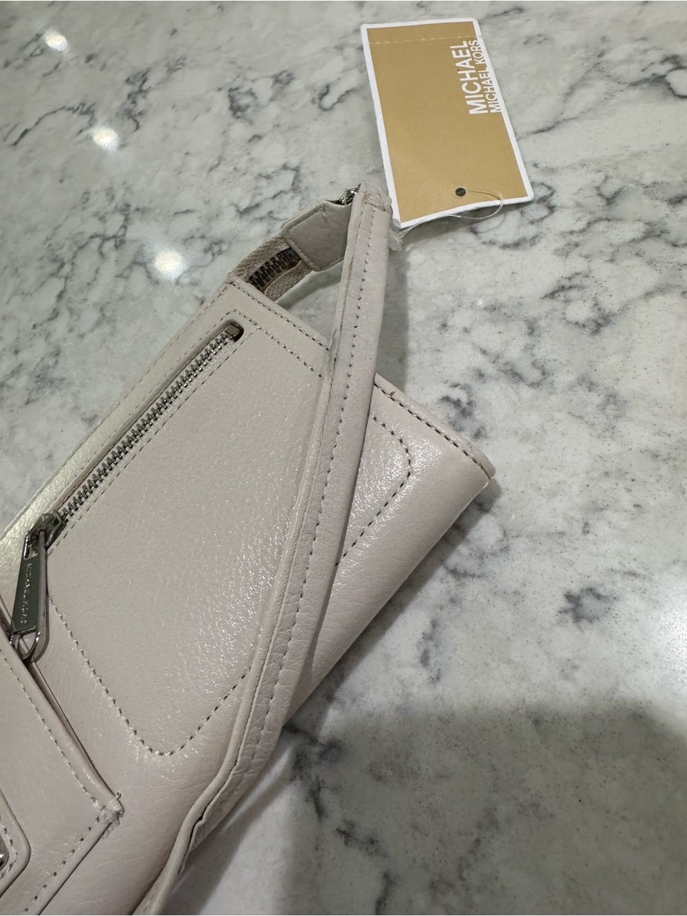 Vintage Michael Kors Jenna multifunction wristlet in vanilla leather NWT - Picture 8 of 8